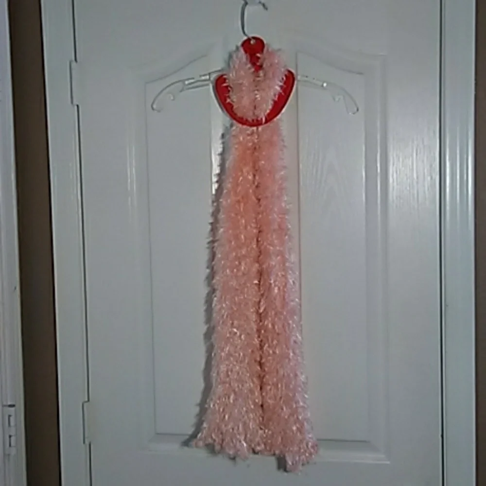 FINAL MARKDOWN Peach Tubular Stretchy Polyester Scarf (OS)